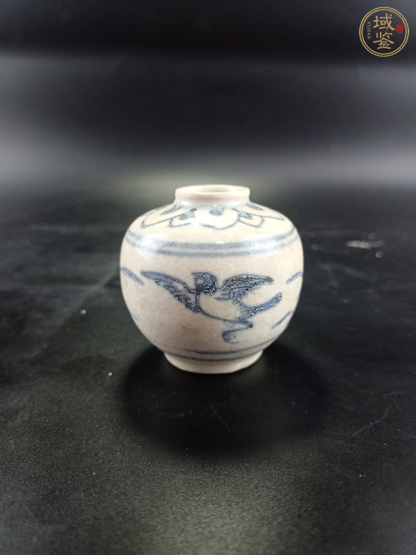 古玩陶瓷青花花鳥紋水盂真品鑒賞圖