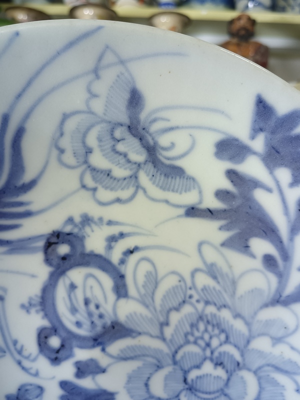 古玩陶瓷清早中期德化窯青花鳳凰牡丹花紋盤拍賣,當(dāng)前價(jià)格2498元