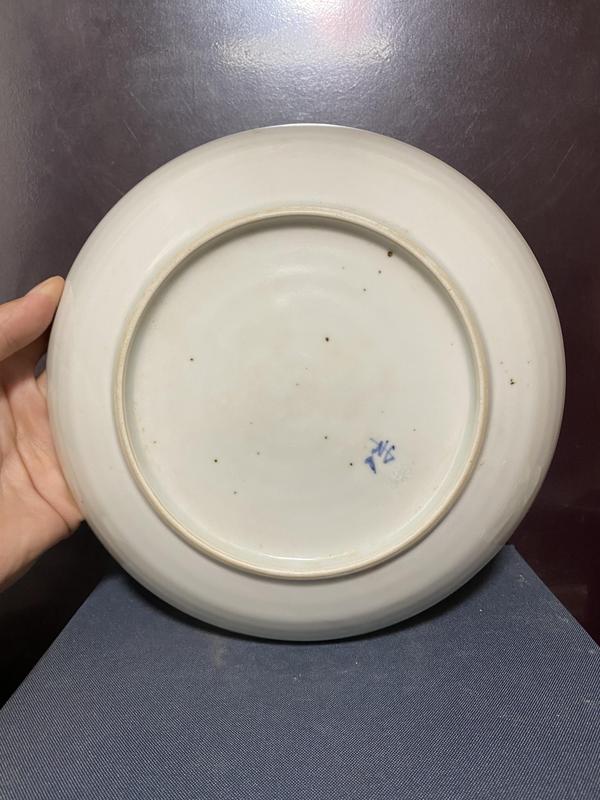 古玩陶瓷清,留白蝴蝶紋盤拍賣,當前價格2680元