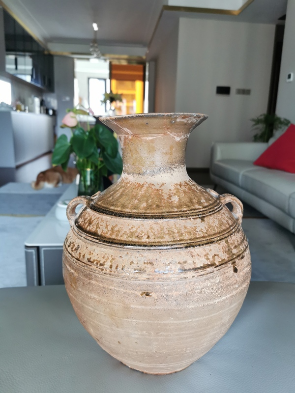 古玩陶瓷漢代·青釉雙系罐拍賣,當前價格3300元