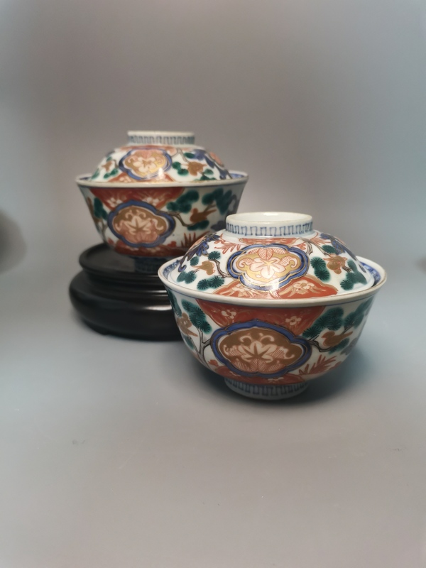 古玩陶瓷【精品茶具】晚清民國青花加彩蓋碗拍賣,當前價格1460元