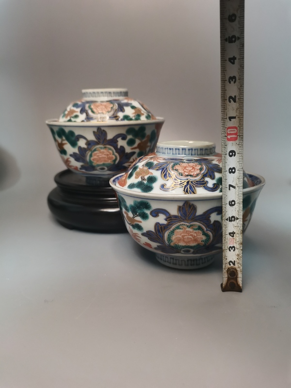 古玩陶瓷【精品茶具】晚清民國青花加彩蓋碗拍賣,當前價格1460元