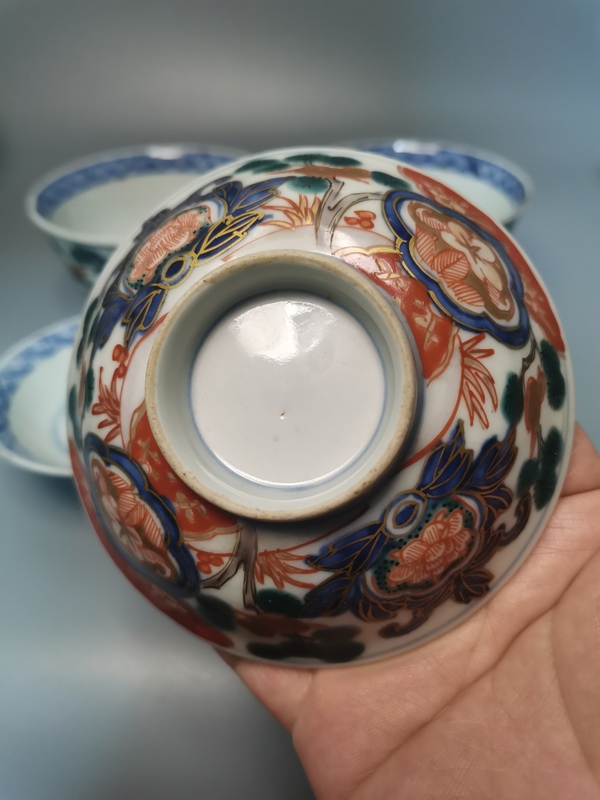 古玩陶瓷【精品茶具】晚清民國青花加彩蓋碗拍賣,當前價格1460元