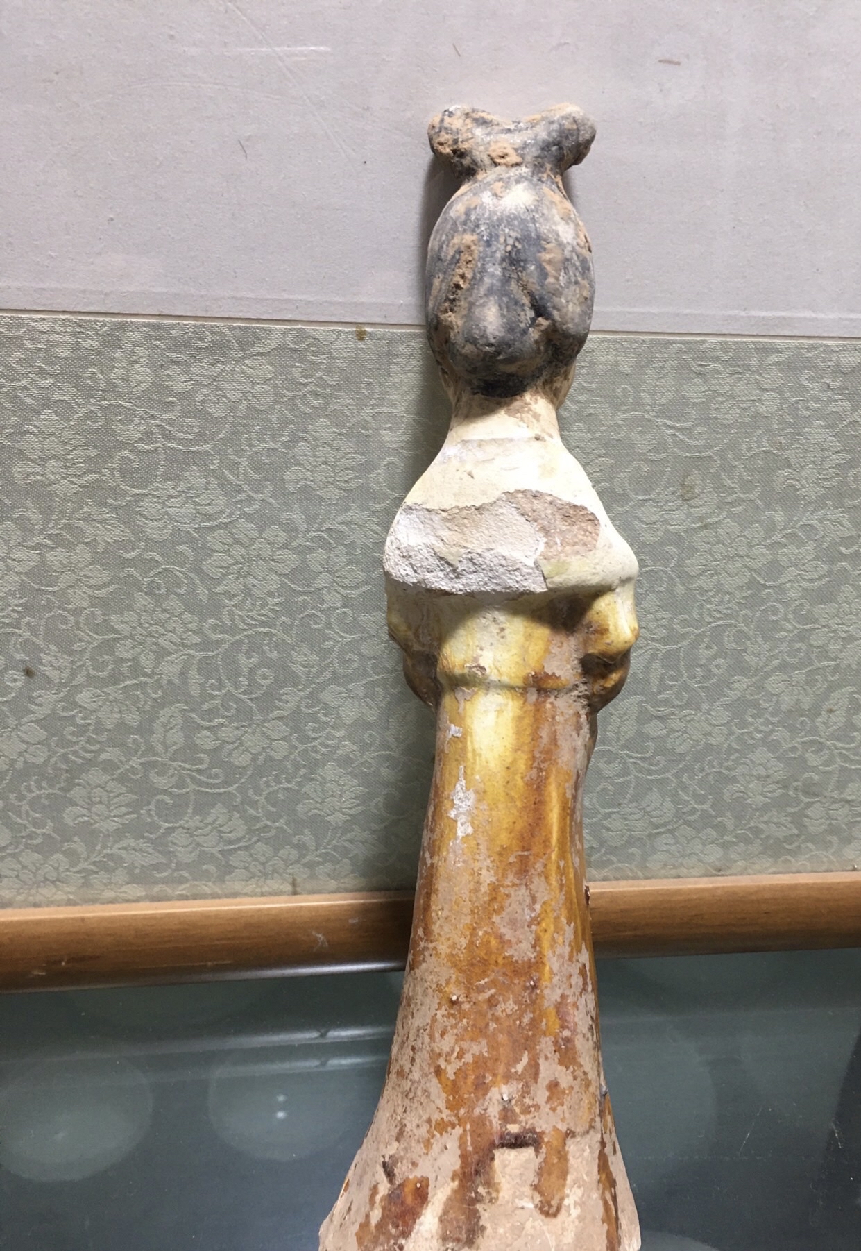 加彩人物俑 中国古陶 古玩 侍女 唐三彩