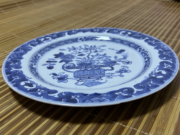 古玩陶瓷青花花卉紋折腰盤拍賣,當前價格2500元