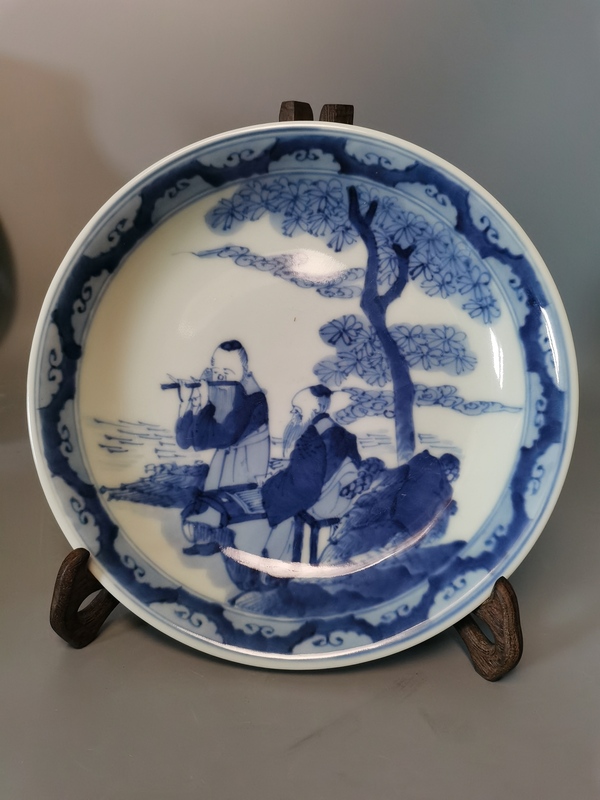 古玩陶瓷【保真過】晚清青花 知音盤拍賣,當(dāng)前價(jià)格0元