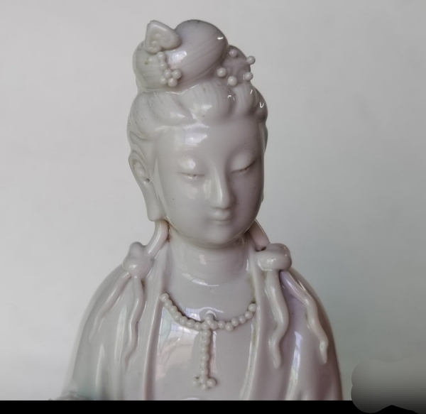 古玩陶瓷德化白瓷觀音像拍賣,當前價格1900元