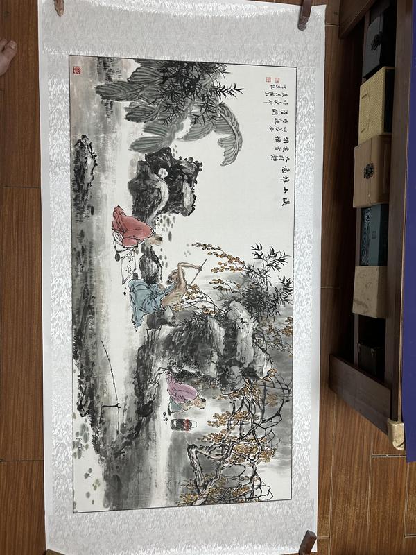 古玩字畫劉紹紅《溪山雅意圖》拍賣，當(dāng)前價(jià)格1588元