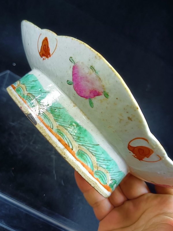 古玩陶瓷晚清同治粉彩無雙譜人物紋貢盤拍賣,當前價格1998元
