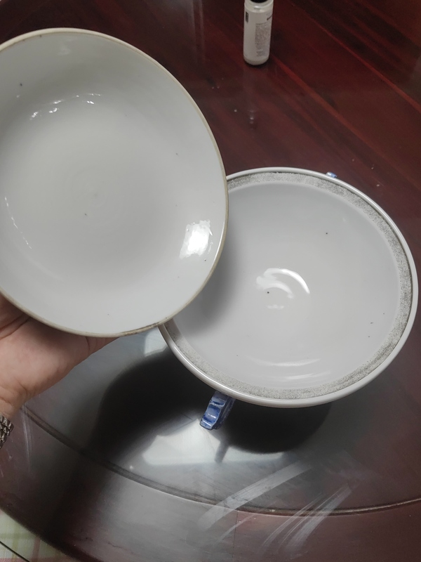 古玩陶瓷乾隆樓臺亭閣山水紋青花高足暖鍋拍賣,當前價格33000元