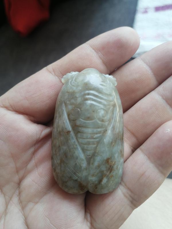 古玩玉器明 和田玉蟬墜拍賣,當前價格6000元