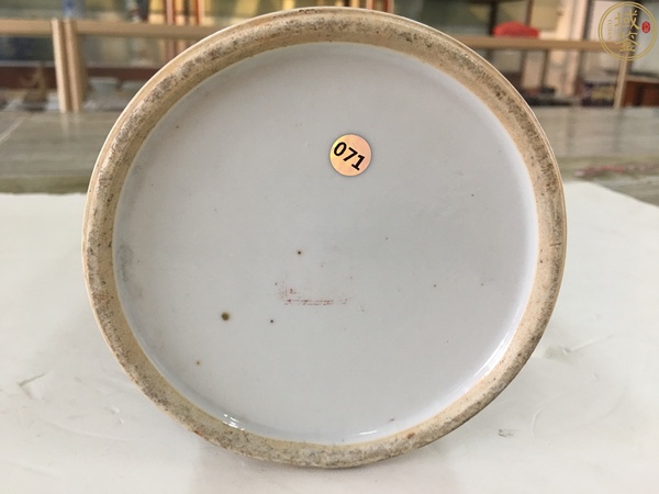 古玩陶瓷淺絳彩山水紋風景帽筒拍賣,當前價格6800元