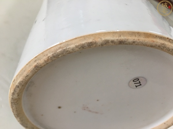 古玩陶瓷淺絳彩山水紋風景帽筒拍賣,當前價格6800元