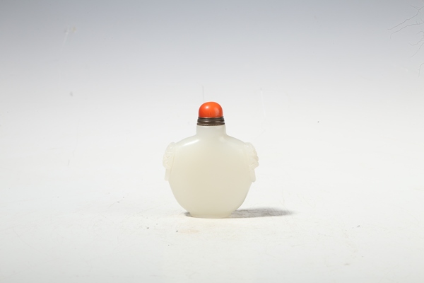古玩玉器和田玉獸耳銜環鼻煙壺拍賣,當前價格2633元