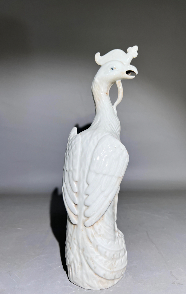 古玩陶瓷(底款金萬福造)白釉鳳凰牡丹花紋擺件拍賣,當前價格5888元