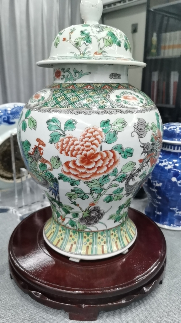 古玩陶瓷五彩龍鳳紋將軍罐拍賣,當(dāng)前價(jià)格25000元