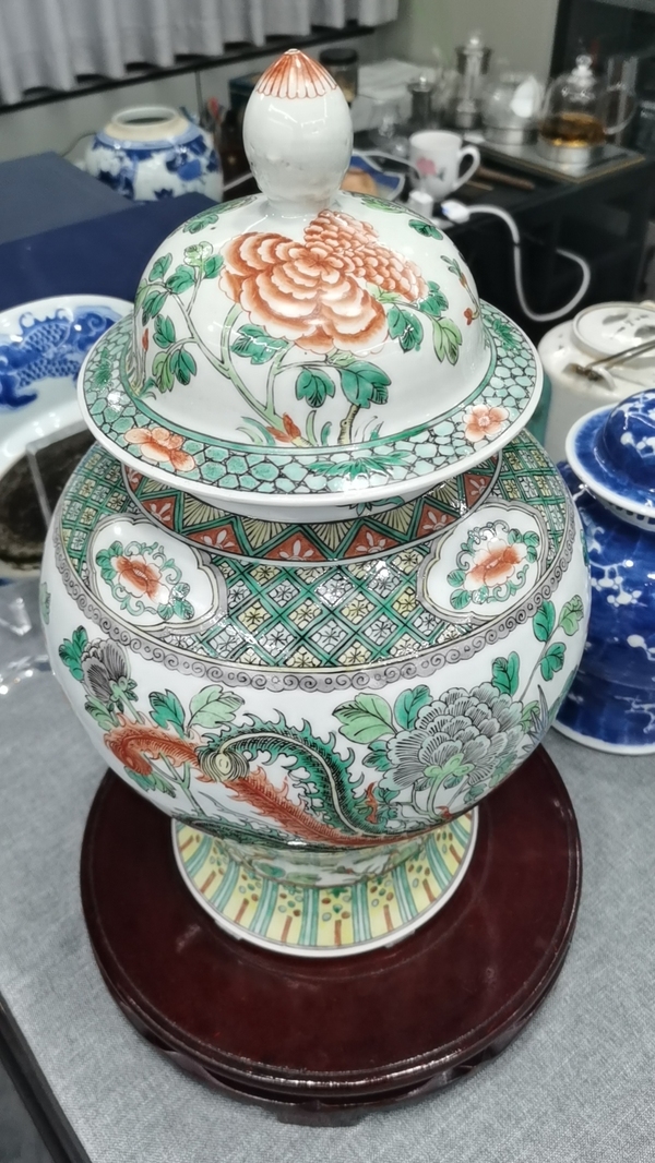 古玩陶瓷五彩龍鳳紋將軍罐拍賣,當(dāng)前價(jià)格25000元