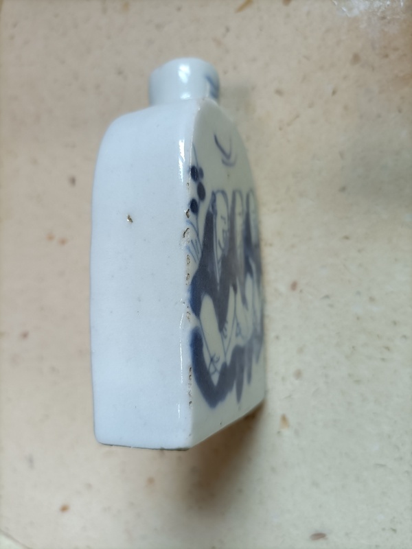 古玩陶瓷青花人物紋鼻煙壺拍賣,當前價格698元