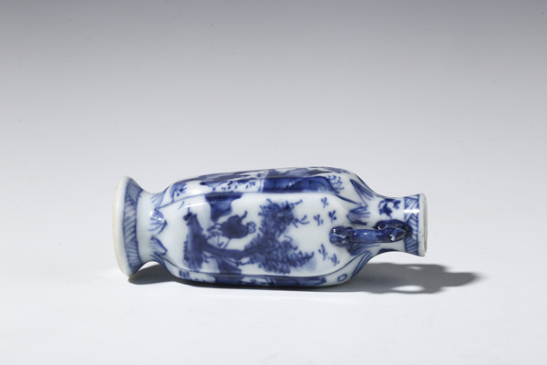 古玩陶瓷青花山水人物紋海棠小瓶拍賣,當前價格1600元