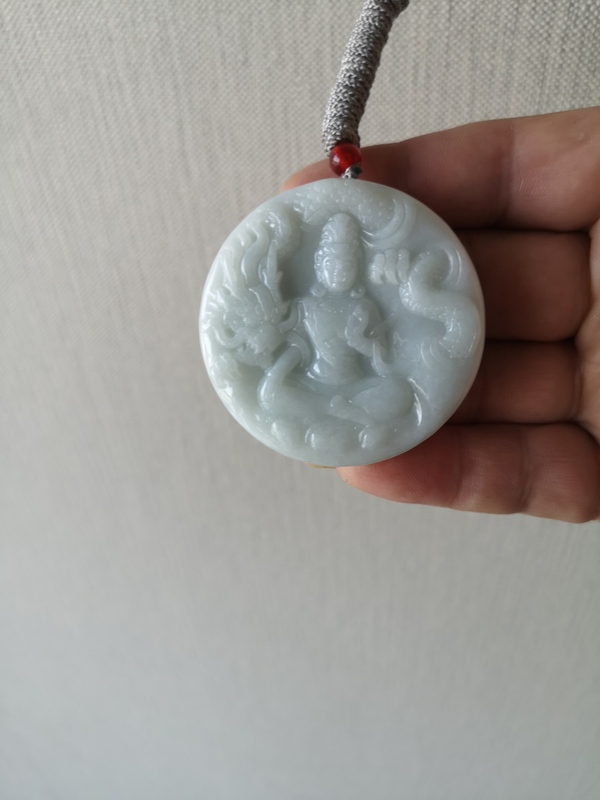 古玩玉器天然翡翠雕“御龍觀音”掛牌拍賣,當(dāng)前價(jià)格850元
