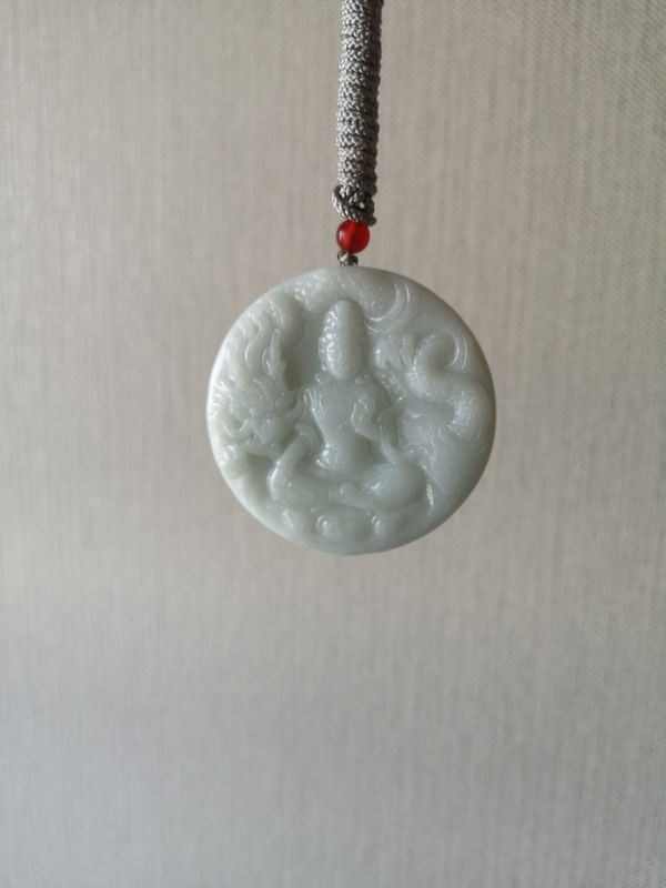 古玩玉器天然翡翠雕“御龍觀音”掛牌拍賣,當(dāng)前價(jià)格850元