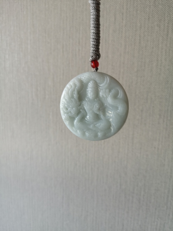 古玩玉器天然翡翠雕“御龍觀音”掛牌拍賣,當(dāng)前價(jià)格850元