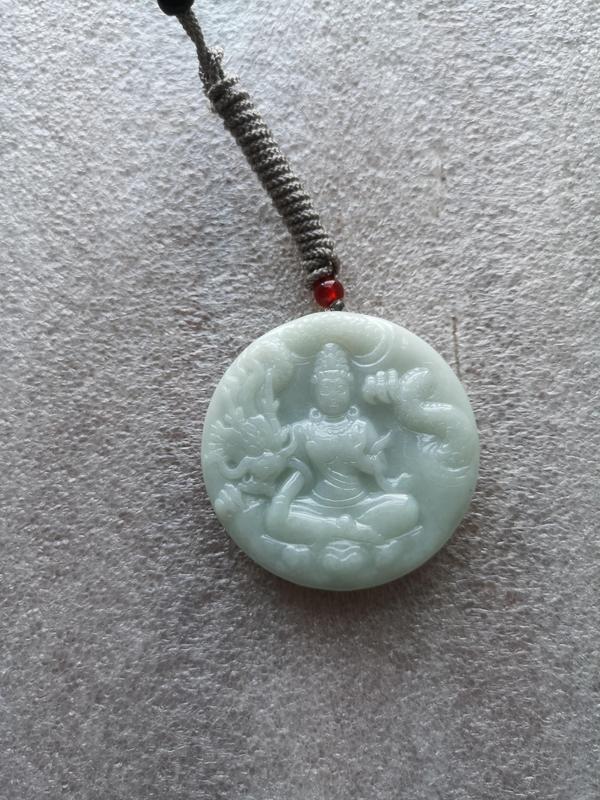 古玩玉器天然翡翠雕“御龍觀音”掛牌拍賣,當(dāng)前價(jià)格850元