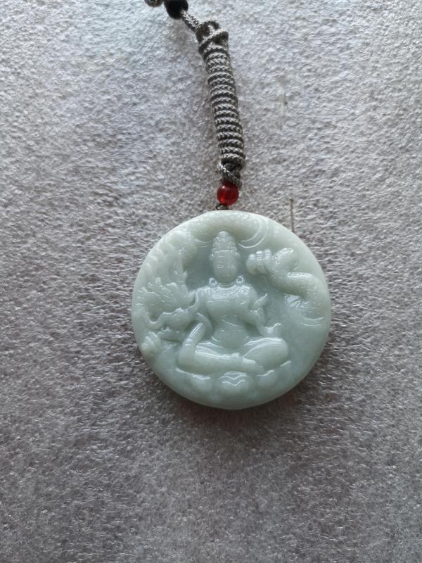 古玩玉器天然翡翠雕“御龍觀音”掛牌拍賣,當(dāng)前價(jià)格850元