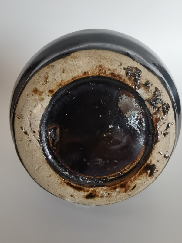 古玩陶瓷明清?黑釉撇口瓶拍賣,當前價格1200元