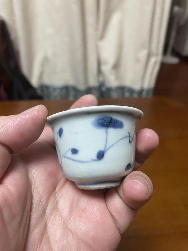 古玩陶瓷明晚期·青花纏枝杯拍賣,當前價格680元
