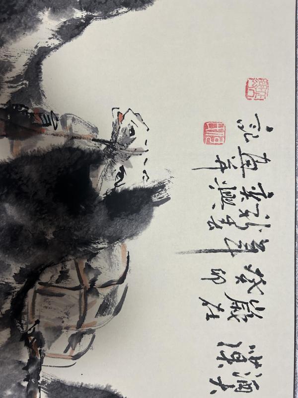 古玩字畫何奕興老師精品《大漠風(fēng)情》拍賣，當(dāng)前價(jià)格850元