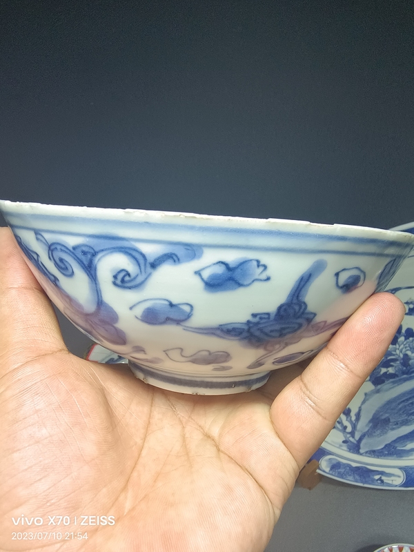 古玩陶瓷明晚期青花碗拍賣,當前價格3250元