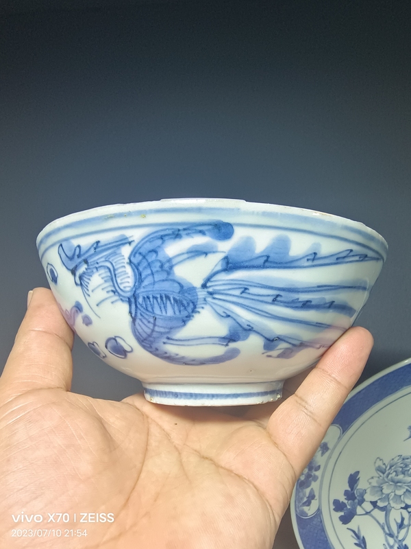 古玩陶瓷明晚期青花碗拍賣,當前價格3250元