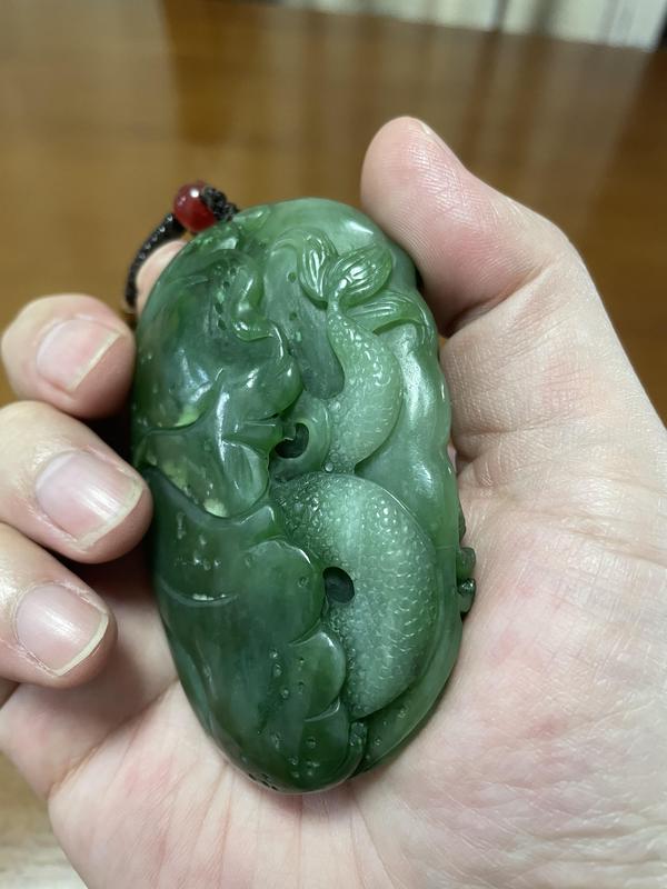 古玩玉器和田碧玉雕“龍紋”把件拍賣,當(dāng)前價格1800元