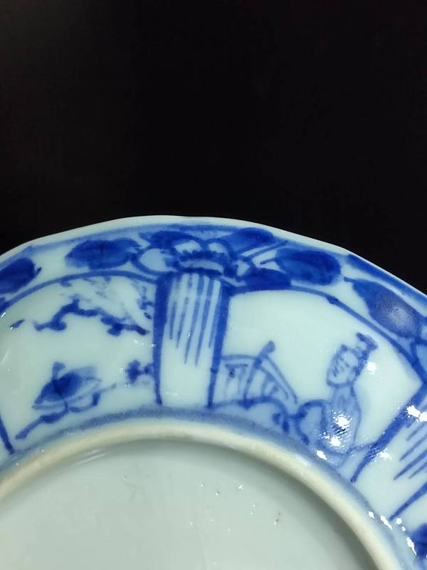 古玩陶瓷清康熙仕女紋青花盤拍賣,當前價格1000元