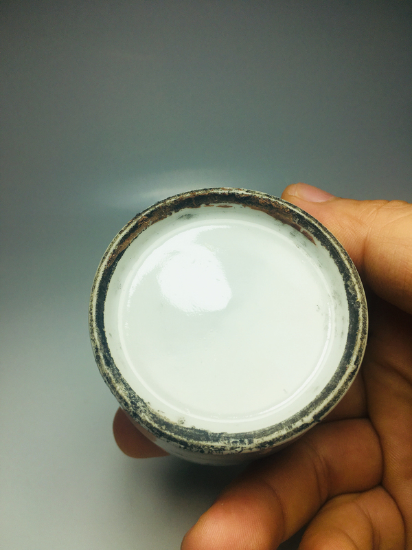 古玩陶瓷白釉蓋盒拍賣,當前價格199元