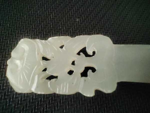 古玩玉器和田玉如意花卉發簪拍賣,當前價格658元