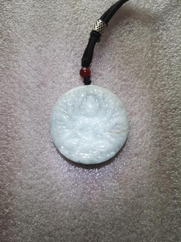 古玩玉器天然翡翠雕“千手觀音”牌拍賣,當(dāng)前價(jià)格680元
