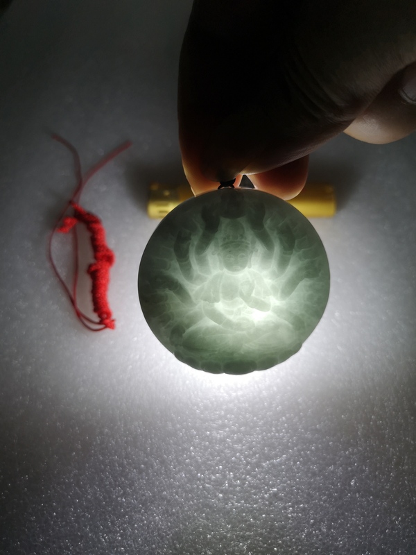 古玩玉器天然翡翠雕“千手觀音”牌拍賣,當(dāng)前價(jià)格680元