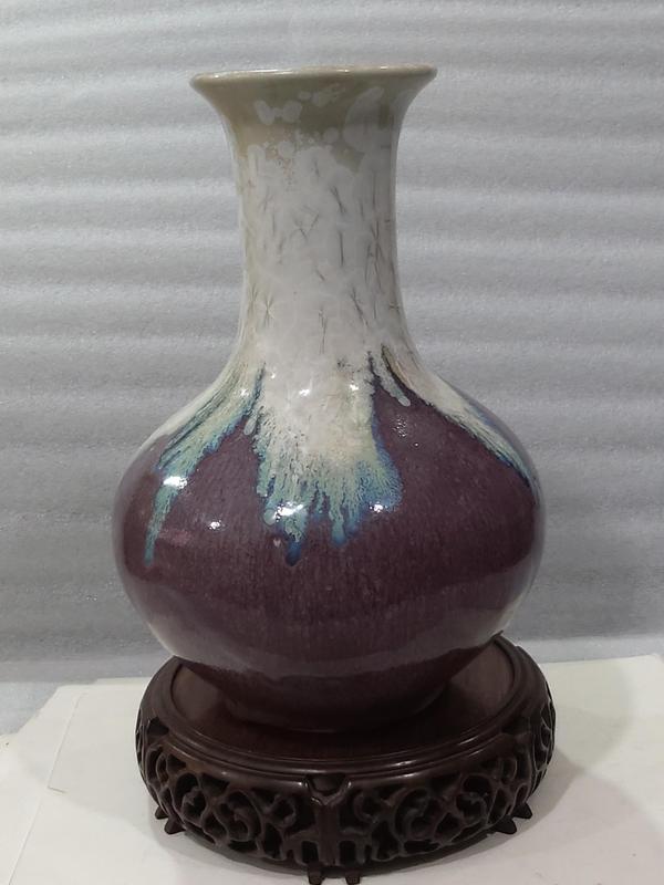 古玩陶瓷窯變釉瓶拍賣,當前價格1280元