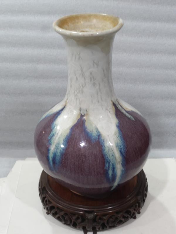 古玩陶瓷窯變釉瓶拍賣,當前價格1280元