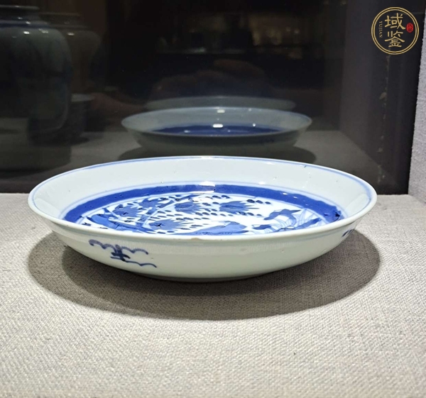 古玩陶瓷青花花鳥花卉紋盤真品鑒賞圖