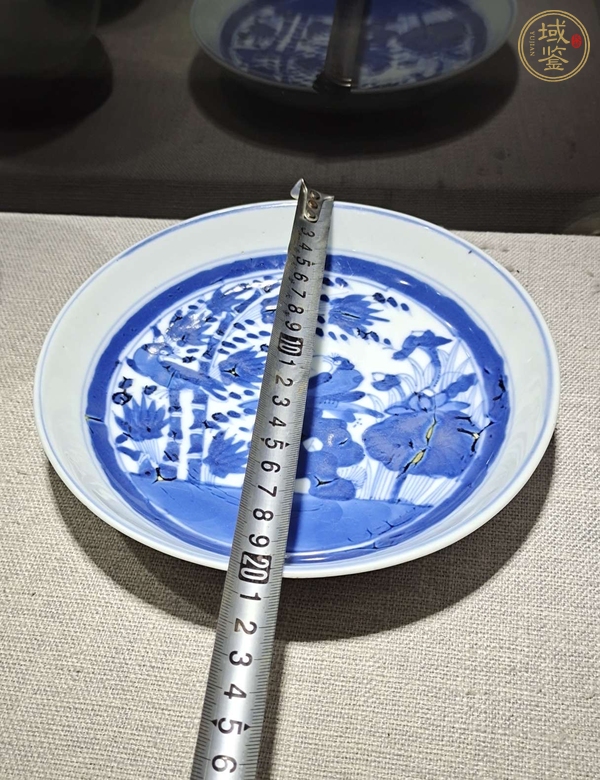 古玩陶瓷青花花鳥花卉紋盤真品鑒賞圖