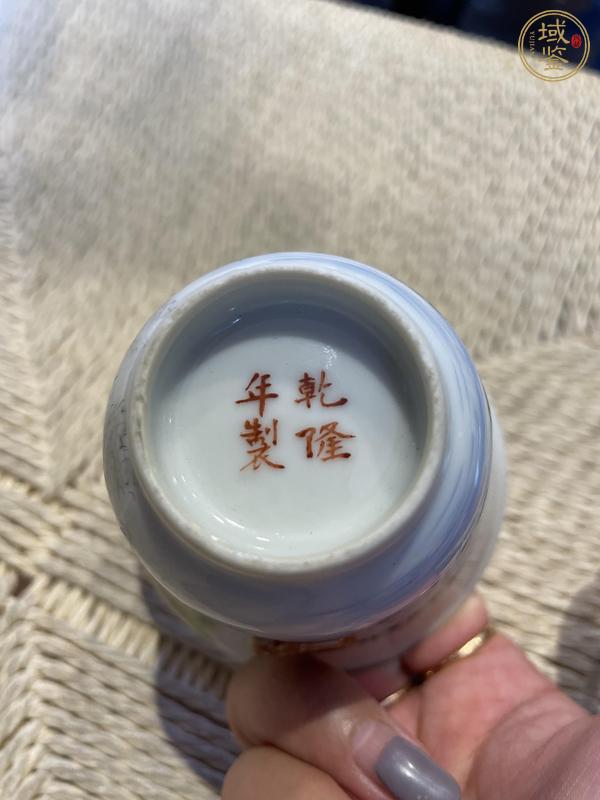 古玩陶瓷人物紋粉彩杯真品鑒賞圖