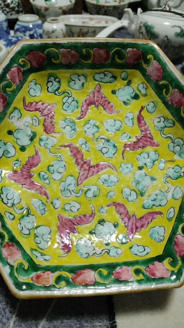 古玩陶瓷清同治粉彩洪福齊天紋貢盤拍賣,當(dāng)前價(jià)格5800元