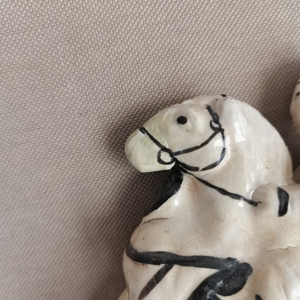 古玩陶瓷元代白衣少年騎馬瓷塑(館藏級精品)拍賣,當前價格8800元