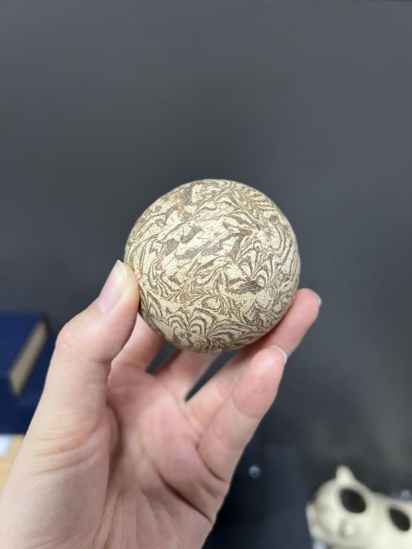 古玩陶瓷唐代絞胎步打球捶丸【域鑒實物鑒定】拍賣,當前價格6888元