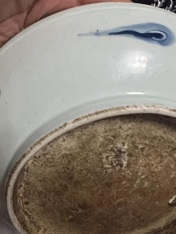 古玩陶瓷青花過墻龍盤拍賣,當前價格18888元