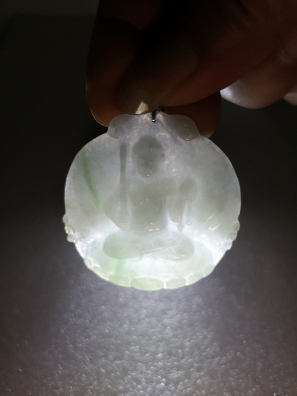 古玩玉器天然翡翠雕“觀音”掛牌拍賣,當(dāng)前價(jià)格345元
