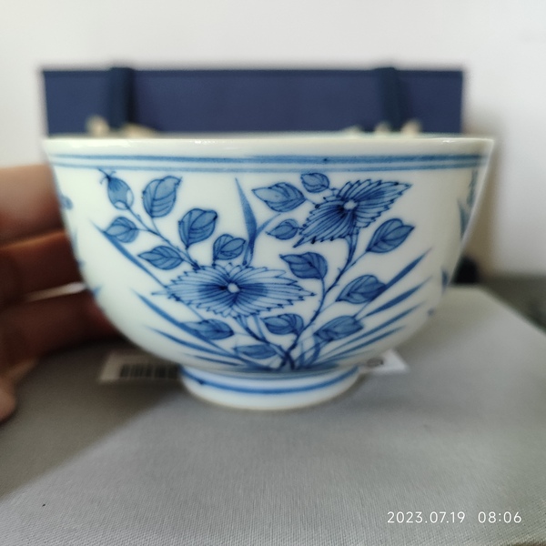 古玩陶瓷乾隆年制款四季花卉青花小碗拍賣,當(dāng)前價格8500元